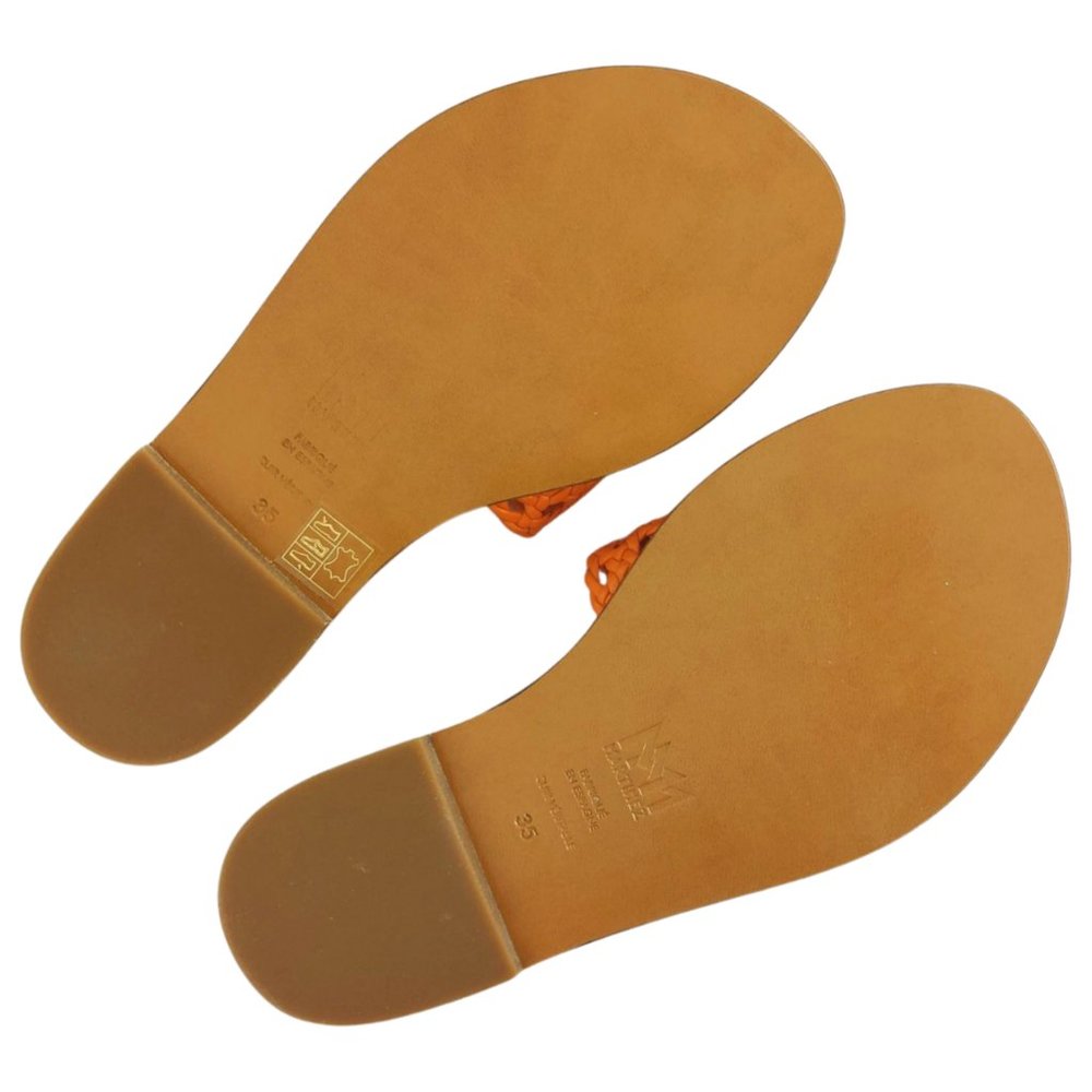 NWT Souliers Martinez Playa Rejilla Calendula Orange Handwoven Sandal Size 5 - Picture 3 of 8
